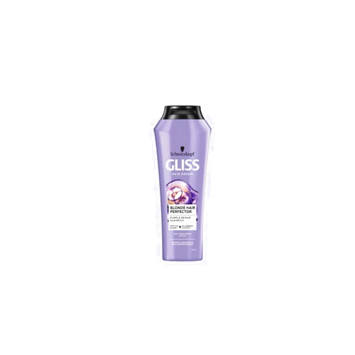 Schwarzkopf Gliss Shampoo Blonde Hair Perfector, Enhances & Maintains Blonde Tones, Neutralizes Brassiness, with Keratin & Purple Pigments, for Natural, Dyed & Highlighted Blonde Hair, 250 ml