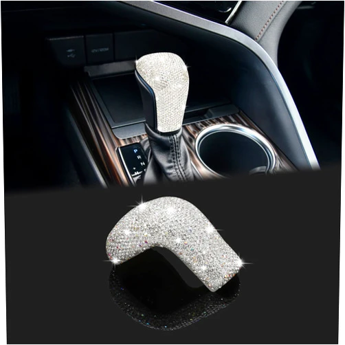 TOMALL Bling Gear Shift Knob Cover Compatible with Toyota Camry 2018 2019 2020 2021 Bling Shifter Panel Trim Bling Interior Accessories Shift Gear Lever Cover Sparkly Decorations for Car