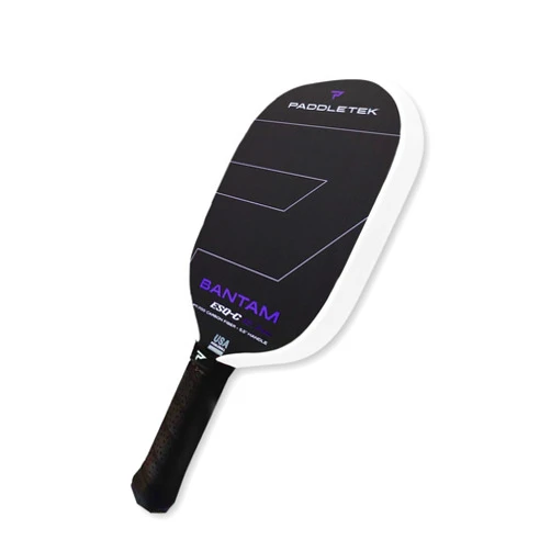 Paddletek Bantam ESQ-C 12.7mm Pickleball Paddle with Polymer Honeycomb Core - Unidirectional RAW Carbon Fiber Pickleball Paddle – Torsional Weighting & Performance Grip - USAPA Approved - 5.5
