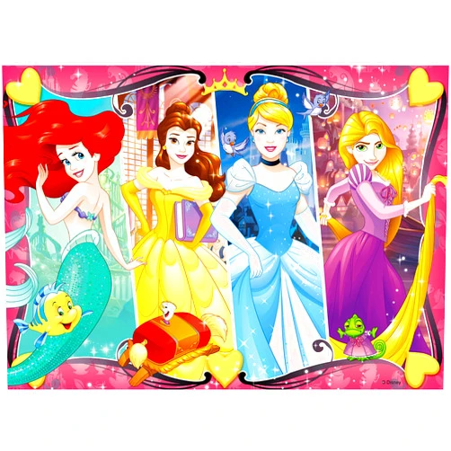 Ravensburger Disney Princess Heartsong Glitter Jigsaw Puzzle - Unique 60 Piece Puzzle for Children | Anti-Glare Surface | Skill Development Toy | Perfect Christmas or Birthday Gift