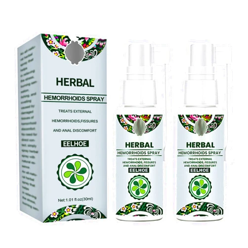 Juztec Hemorrhoid - Fast Relief with Hemocare Herbal Hemorrhoids Spray & Analese Numb Cream (2 PCS)