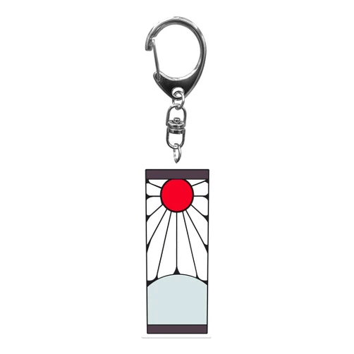 ABYSTYLE Demon Slayer Kimetsu No Yaiba Tanjiro Kamado's Hanafuda Earring Acrylic Keychain Anime Manga Accessory Merch Gift
