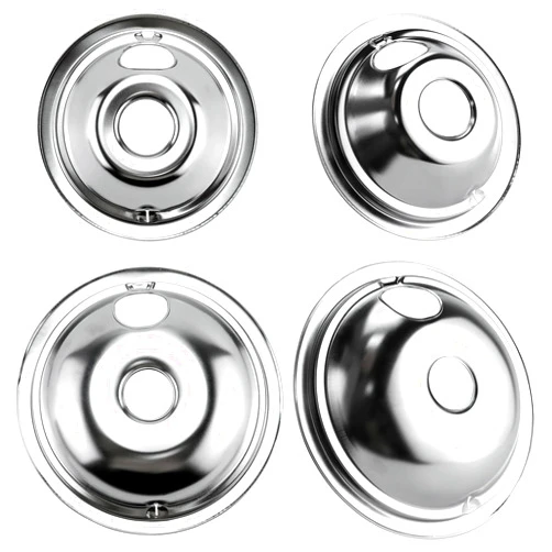 PANDEELS 4 Pack GE68C Chrome Drip Pans 2 x 6