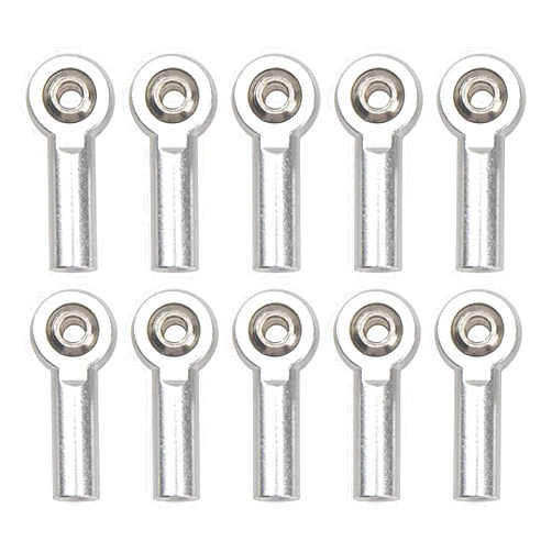 Share Goo 10Pcs ShareGoo M3 Tie Rod End Ball Head Holder Link 3mm Thread Ball Joint Compatible with Redcat HSP Traxxas Axial 1/10 RC Car Truck Boat DIY Robot Airplane,L26mm (Silver)