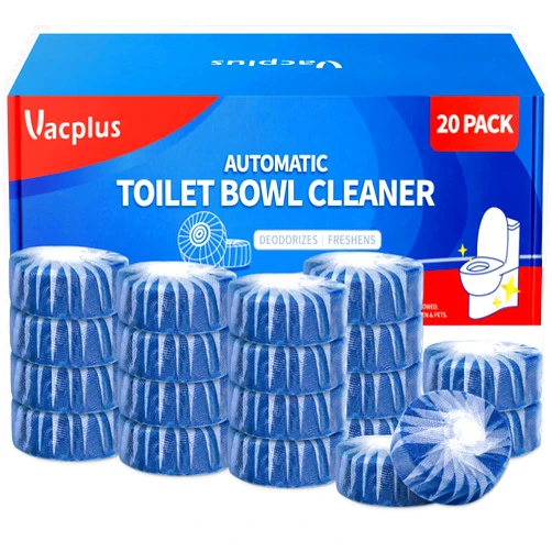Vacplus Toilet Bowl Cleaners - 20 Pack, Upgraded Long-Lasting Toilet Cleaner, Toilet Bowl Cleaner Tablets, Prevent Various Stains, Blue