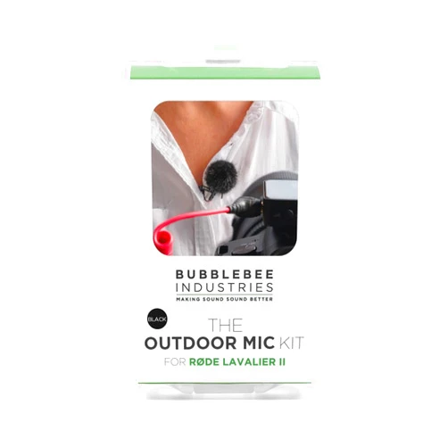 BUBBLEBEE INDUSTRIES RODE Lavalier II Mic Wind Protection Kit – Includes Furry Wind Protection, Microphone Foam Pop-Shield and More – Perfect for Content Creators, Videographers and Filmmakers Black