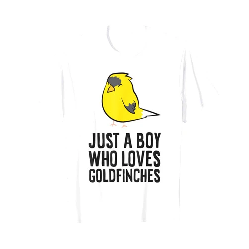 Funny Goldfinch Lover Gifts American Goldfinch Bird Just a Boy Who Loves Goldfinches T-Shirt