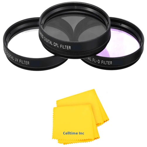 Celltime Inc 3-Piece Multi-Coated Glass Filter Kit (72mm UV/FLD/CPL)