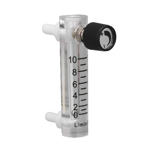Agatige Flowmeter, 0-10 LPM Air Flow Meter with Control Valve, Water Flow Meter Panel Type Flowmeter Panel Flow Tester Acrylic Oxygen/Air/Gas Flowmeter Measurement Tools