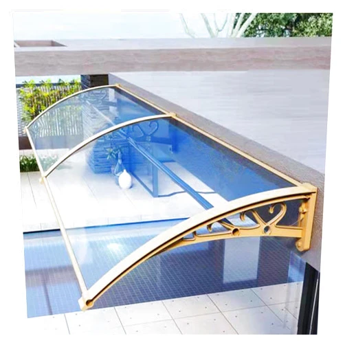 TYTYJ Canopy Awning for Door and Window Door Canopy Awning Super Load-Bearing UV-Resistant Rain and Snow for Patio Porch Windows (Size : 120x120cm (2 Brackets))
