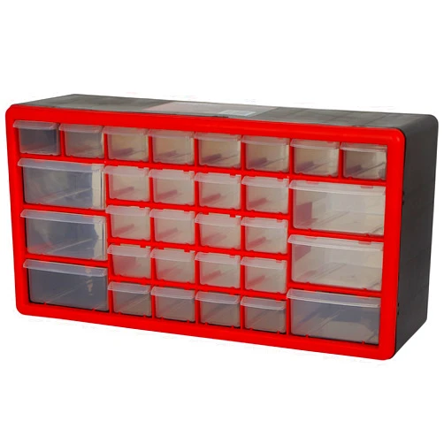Ironton 30-Drawer Cabinet - 19 3/4in.W x 6 1/4in.D x 10in.H