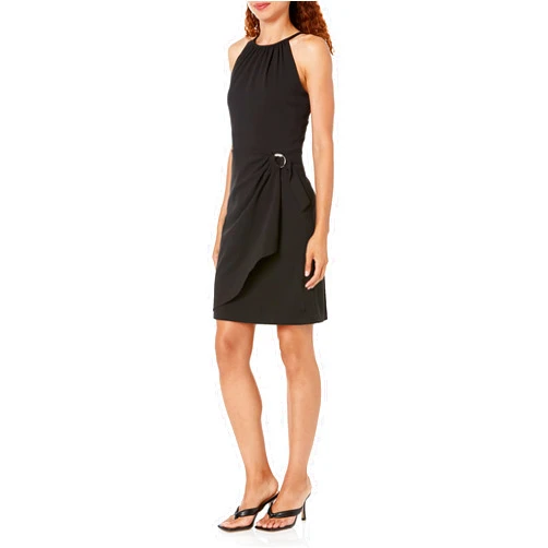 DKNY Women's Sleeveless High Neck Shift Dress