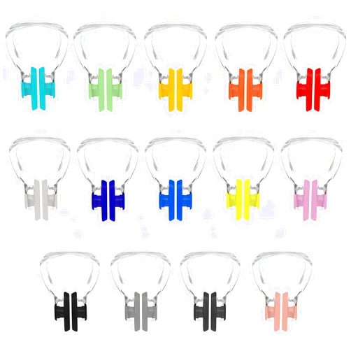 Hurdilen Swimming Nose Clip, 14 Packs Swim Nose Plugs with Waterproof Silica Gel for Kids (Age 7+) and Adults, Multi-Color