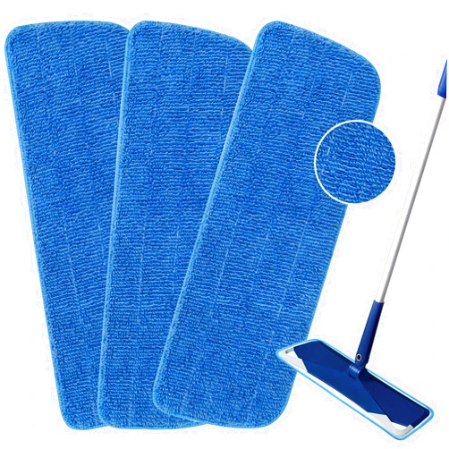 GFRED 3 Pack Microfiber Mop Pads Replacement for Wet/Dry Mop Floor Cleaning Reusable Mop Pads Refills for Spray Floor Mops Compatible with Bona Floor Care System and Any Microfiber Flat Spray Mop