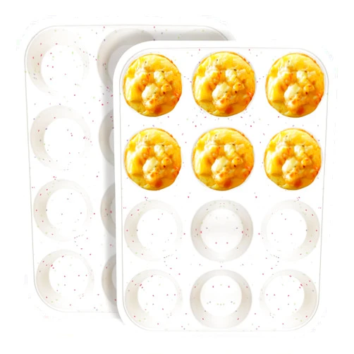 Fimary Muffin Pan - 12 Cups Silicone Muffin Pan Non-Stick Food Grade Silicone Cupcake Pan for Muffins,Tart, BPA Free - Standard Cup Size - Diameter 2.8