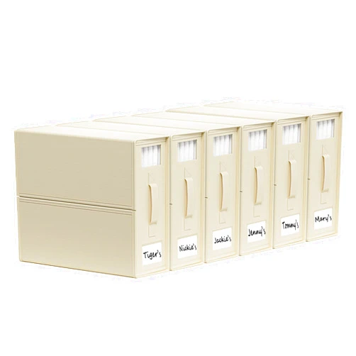 SUOCO SheetCube Bed Sheet Organizers and Storage 6 Pack, Foldable Linen Closet Organizer with Window and Label, Bedding Folder Storage Box Container for Blanket, Duvet Cover Set, Bed Sheet Set - Beige