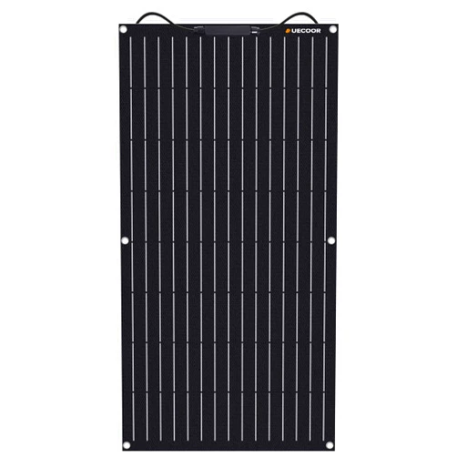 AUECOOR 100w 12v ETFE flexible Monocrystalline Solar Panel Module with Connector Charger Off-Grid for RV Boat Cabin Van Car Uneven Surfaces