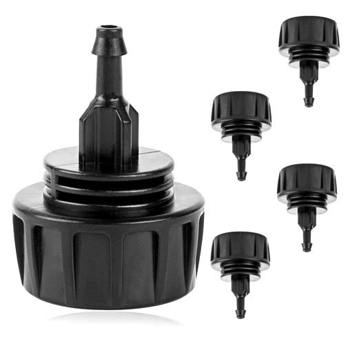 Mozeat Lens 5 Pack 1/4 Inch Drip Irrigation Tubing to Faucet/Garden Hose Adapter Drip Irrigation Hose Connectors 3/4