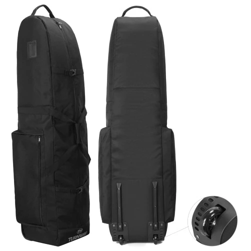 TurnWay Foldable Padded Golf Travel Bag, Heavy Duty 900D Polyester Golf Club Bag Waterproof Golf Carry Bag Cart Bag with Wheels, Soft-Sided Spacial Size for Golf Gear Transportation