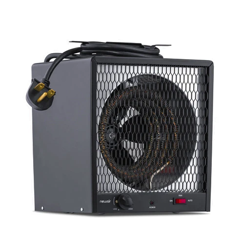 NewAir Portable Heater (240V) Portable Electric Garage Heater Heats Up to 600 sq. ft. with 6-Foot Cord Wrap and Carrying Handle | 5600 Watt Portable Electric Shop Heater for Garage and Work Shop