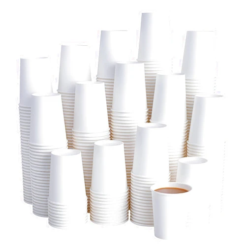 LITOPAK 400 Pack 8 oz Disposable Paper Coffee Cup, Hot/Cold Beverage Drinking Cups for Water, Paper Coffee Cups, White Paper Hot Coffee Cups, Suitable for Party, Picnic, Travel, and Events