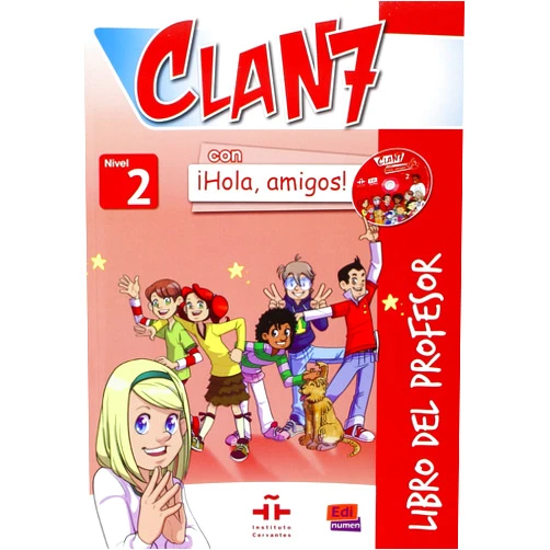 By María Gómez Castro (Author), Manuela Míguez Salas (Author), José Andrés Rojano Gálvez (Author), María Pilar Valero Ramírez (Author) & 1 more Clan 7 con ¡Hola, amigos! 2 - Libro del profesor + CD + CD-ROM