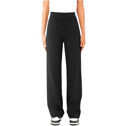 PUNAEE Bloomy Dove Stretch Pants, Flexipants - Women's Casual High Waist Stretch Pants, Multiple Pockets Straight Leg Pants