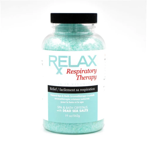 Relax Spa & Bath - Respiratory Therapy Bath Crystals, 19 oz - Soothing Aromatherapy Salts with Vitamins for Breath & Relaxation