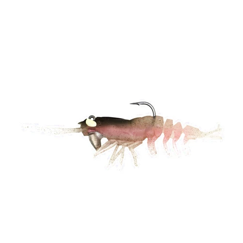 Savage Gear 3D RTF Shrimp Soft Plastic Fishing Bait, 1/4 oz, Pink, Realistic Contours, Colors and Movement, Durable Construction, includes Heavy-Duty Built-in Fishing Hook