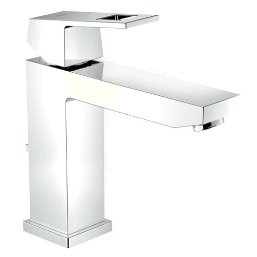 Grohe 23670000 Eurocube M-Size Single-Handle Single-Hole Bathroom Faucet, Starlight Chrome, Medium