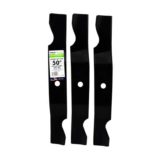 Maxpower 561546B 3 Heavy-Duty Blades for Many 50 in. Cut MTD, Cub Cadet, Troy-Bilt Mowers Replaces OEM #'s 742-04068, 759-04047, 759-4047, 942-04068 Black