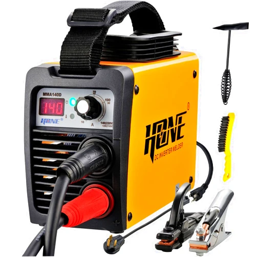 HONE ARC Welder 110V/220V, Actual 140Amp Stick Welder, Digital IGBT Inverter LCD Display Welding Machine with Hot Start Arc Force Anti-Stick, High Efficiency for Welding Rod 1/16-1/8-Inch