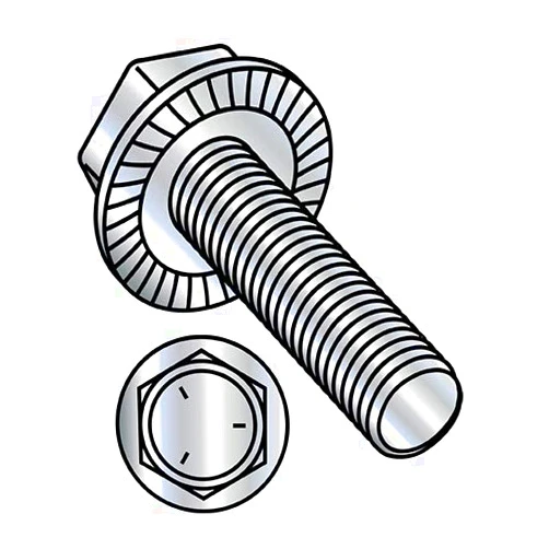Korpek.com 3/8-16X2 1/2 Serrated Hex Flanged Washer Full Thread Grade 5 w/Head Markings Zinc (Pack Qty 250) BC-3740MWW5 by Korpek