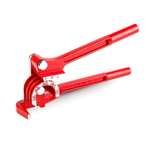 Syizyen 3 In 1 Tubing Bender, 0-180 Degrees Tube Bender Manual Pipe Bender Tool for 1/4 5/16 3/8 Inch Copper Aluminum Brass and Thin Steel Pipes(Red)