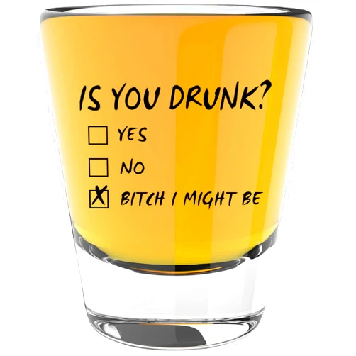 LitGifts Is You Drunk Design, Funny Shot Glasses for Adults, Drinking Gifts for Women or Men, Hilarious Inappropriate Stuff for Friends, Made in USA 1.75 Ounce Dishwasher Safe