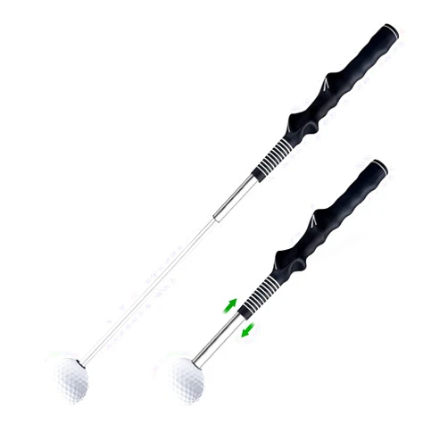 CAITON Retractable Golf Swing Trainer - Portable, Telescopic Grip Training Aid for Men & Women