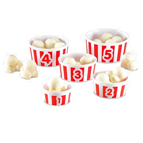 Learning Resources Smart Snacks Count 'em Up Popcorn, Counting Game, Math Games, Set of 15, Ages 2+