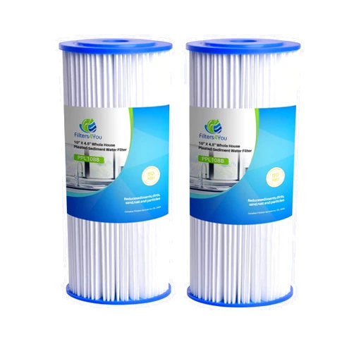 CFS COMPLETE FILTRATION SERVICES EST.2006 Compatible for HDX HDX4PF4 Pleated High Flow Whole House Water Filter: Reduces Sediment - 30 Micron Water Filters 2 Pack