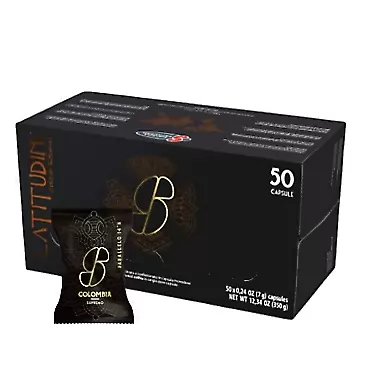 Essse Caffe Latitudini Espresso Capsules | Colombia Supremo Rich, Smooth & Sweet Columbian Coffee | Whole Bean Medium Roast Ground Coffee | Cups Compatible With S.12 Machines (50 ct.) 50 Count (Pack of 1) Colombia Supremo