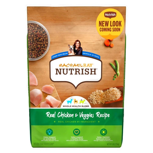 Nutrish Rachael Ray Nutrish Premium Natural Dry Dog Food with Added Vitamins, Minerals & Taurine, Real Chicken & Veggies Recipe, 6 Pounds (Packaging May Vary)