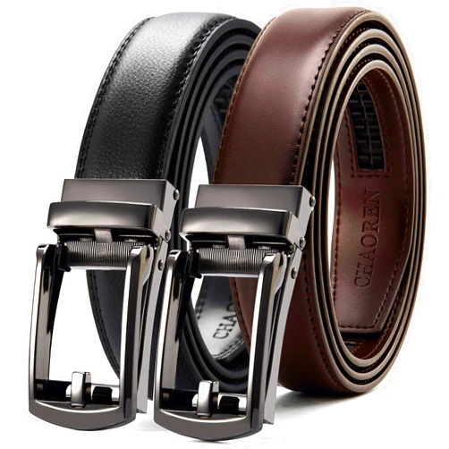 CHAOREN Click Belt for Men 2 Pack - Mens Dress Belt 1 1/4