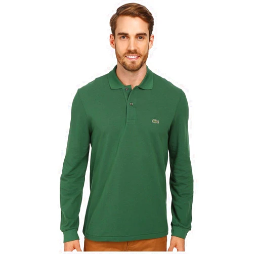 Lacoste Mens Classic Long Sleeve Pique Polo Shirt