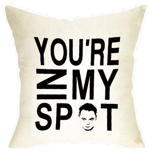 Pycat You're in My SPOT Throw Pillow Cover 16x16 for Sofa Couch, Farmhouse Pillowcase Cushion Case Home Decor, Seasonal Engagement Present Housewarming Gift Wedding Decorative Cotton Linen Decorations