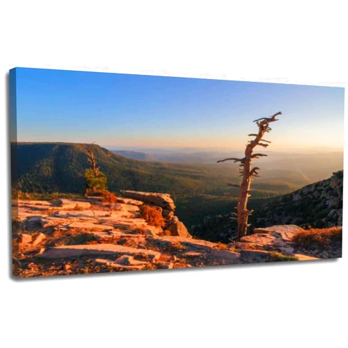WOSKA Framed Canvas Wall Art for Living Room Bedroom Office Decorations Sunset Along Mogollon Rim Arizona Decor Print Pictures Poster Large Painting Artwork 20