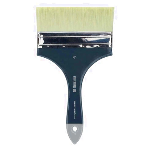 Creative Mark Pro Control Extra Wide Large Synthetic Brushes - Multi-Filament Brush for Large Paint Coverage, Mural Painting, and More! - [Size - 6