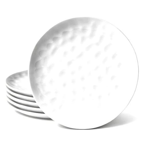 HOMBENE DINNERWARE NOT ONLY FOR DINNER HOMBENE Dinner Pasta Set for 6, Dinner Plates, Salad Snacks Plates for Kitchen, Porcelain Dinner Plate, Microwave & Dishwasher Safe, Dinnerware Set, 10.5 Inches, Sun-glitter Style, White