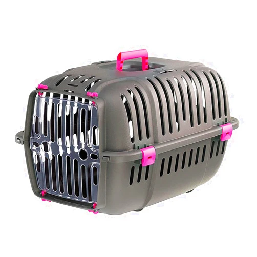 Ferplast Jet Pet Carrier: Value Dog Carrier Suitable for Toy Dog Breeds & Small Cats, Assembled Dimensions: 12.6L x 18.5W x 11.42H inches, Fuchsia