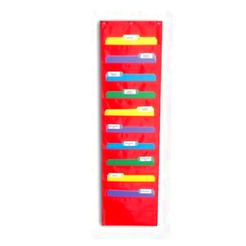 Carson Dellosa Education Carson-Dellosa Publishing : Storage Pocket Chart with 10 13 1/2w x 7h Pockets, Hang Grommets, 14w x 47h -:- Sold as 1 EA