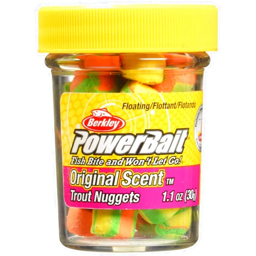 Berkley PowerBait Power Nuggets 4-Pack Fishing Dough Bait, Assorted Colors, Scent Dispersion Technology, Irresistible Scent and Flavor, Moldable and Easy to Use