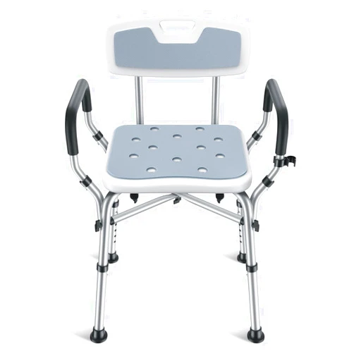 BRITULIF Shower Chair for Inside Shower, BRITULIF 550 lbs Heavy Duty Shower Chair for Elderly and Disabled, Shower Chair with Arms and Back, FSA/HSA Eligible, 6 Height Adjustable, Ideal for Seniors and Adults